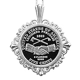 US 2004 Westward Journey Nickel SeriesTM Designs Jefferson Nickel 5 Cent Gem BU Uncirculated Proof Coin 925 Sterling Silver Necklace New - Louisiana Purchase/Peace Medal Handshake