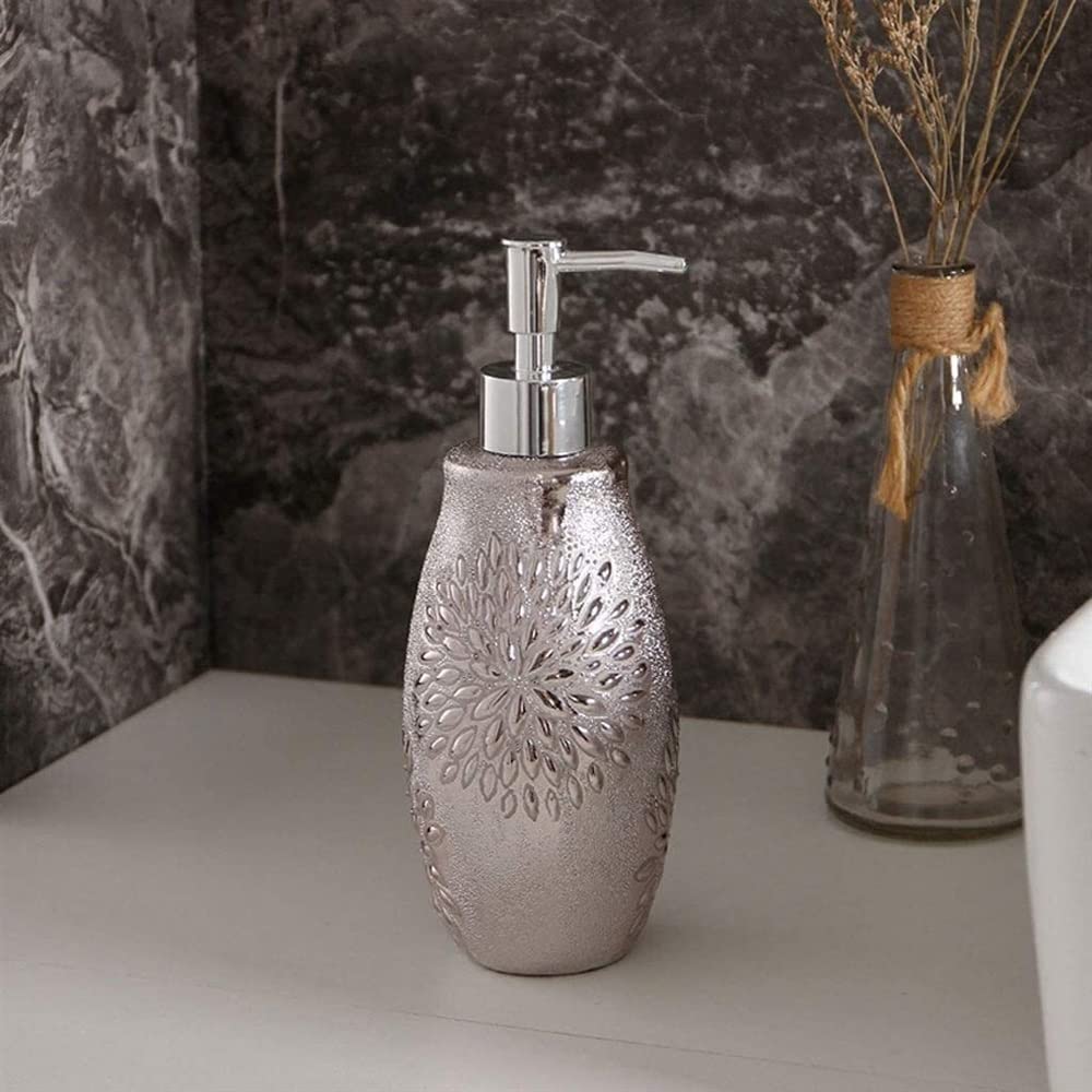 Weiße Keramik-Handseifenspender 300 Ml – Elegante Pumpflasche Für Badezimmer & Dusche