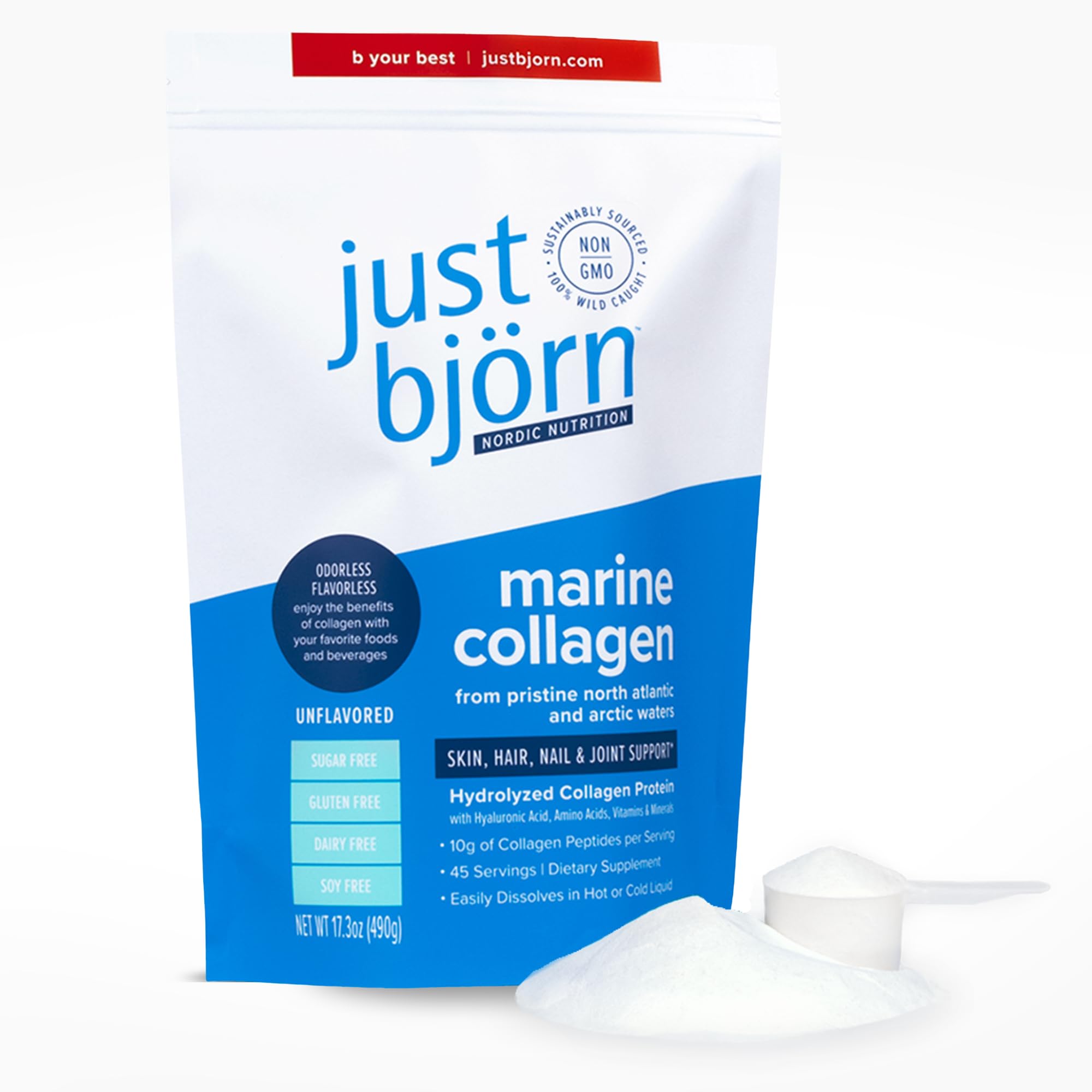 Marine Collagen Peptides Powder (45 Servings / 17.3 oz) 45 Servings / 17.3 Ounce (Pack of 1)