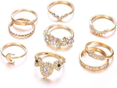 Amazon.com: shiYsRL Exquisite Jewelry Ring Love Rings 9Pcs