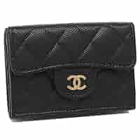 本革キャビアスキン/三つ折り財布 中古・古着通販】CHANEL (シャネル) 3つ折り財布 CHANEL