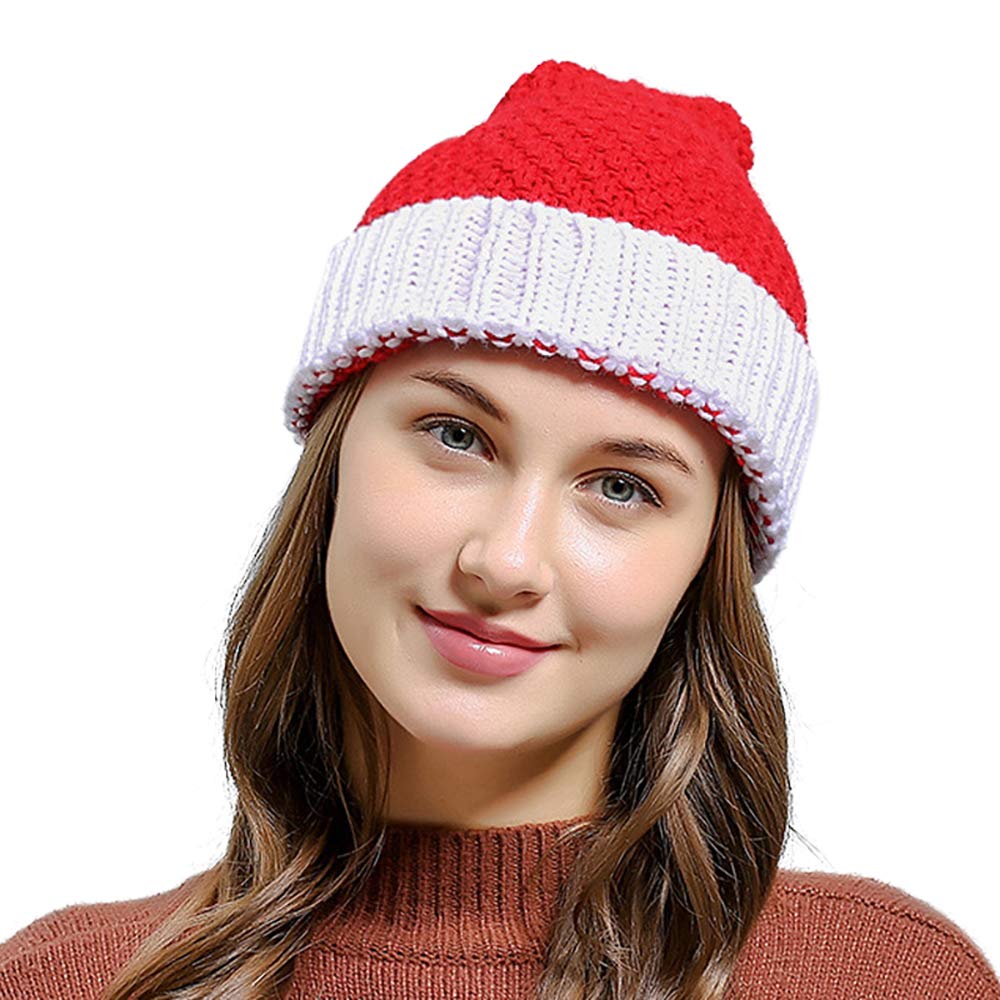 Christmas Hat Beanie Winter Warm Knitted Santa Hat Gift Unisex