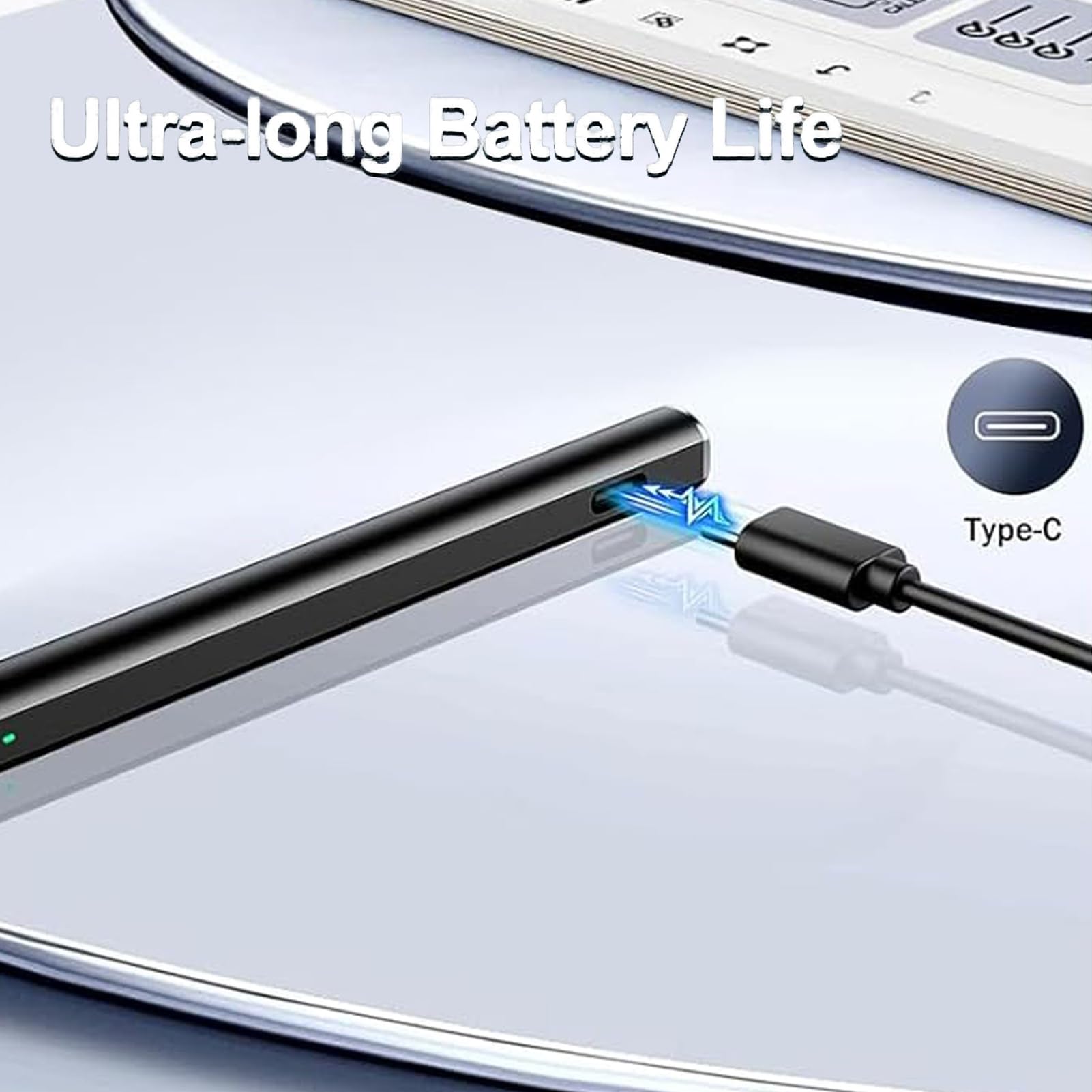 LICAEVEY Penna Stilo Magnetica per Remarkable Paper Pro/Pro Move, 4096 Livelli di Pressione con sensibilità All'inclinazione, Penna Digitale Ricaricabile con Protezione del Palmo per (BLACK)