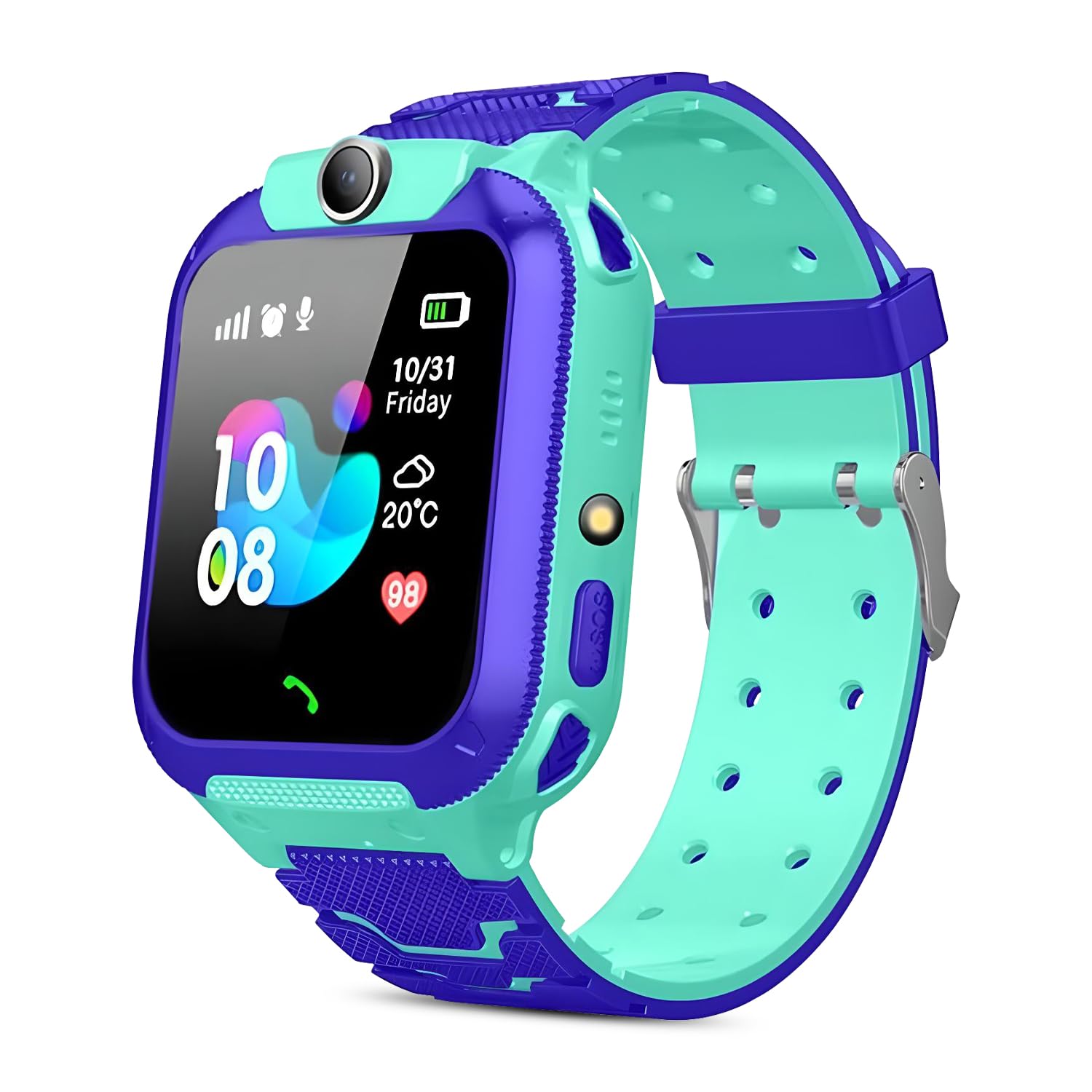 MELBON® 2G Sim Card SmartWatch for Kids, LBS Location Tracking, Voice Message, Cameras, 2G Voice Calling & Message, SOS, Geo-Fencing, Games - Perfect for Child Safety and Entertainment (Blue) (B0CC9J7L67) Amazon Price History, Amazon Price Tracker