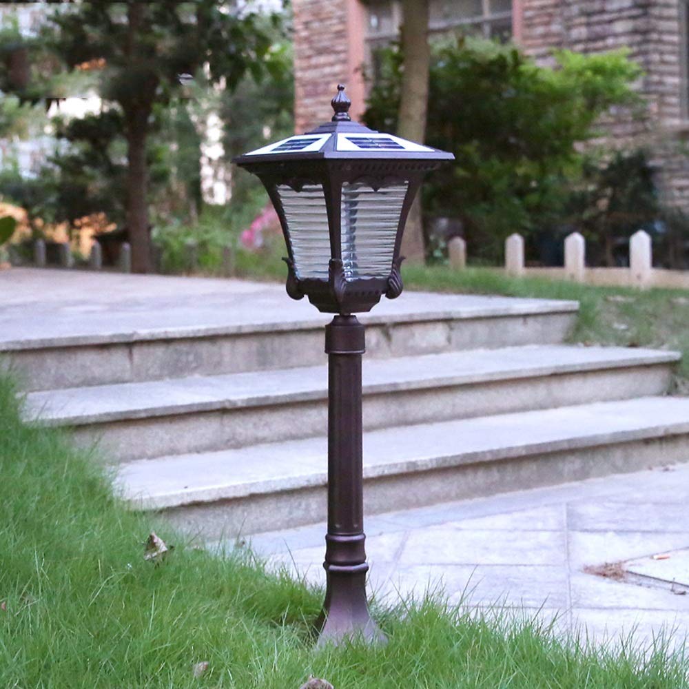 Solarna Lampa Trawnikowa Zewnętrzna Wodoodporna Ip55 Lampa Ogrodowa Złota Aluminiowa Trawa Antykorozyjna Kolumna Słup Lampy Zewnętrzny Słupek Latarnia Dekoracja