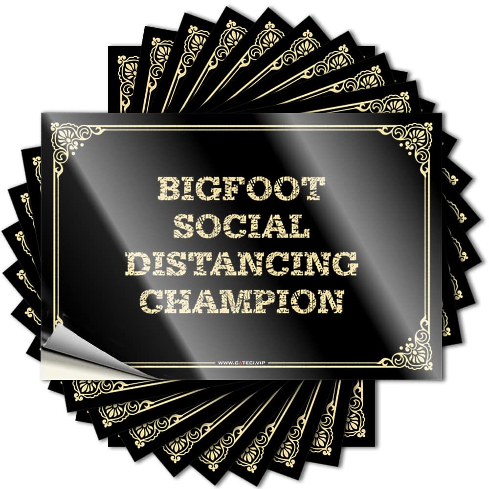 Bigfoot Social Distancing Champion Fun Vintage - Decal Wall Waterproof Decal(6X9CM)