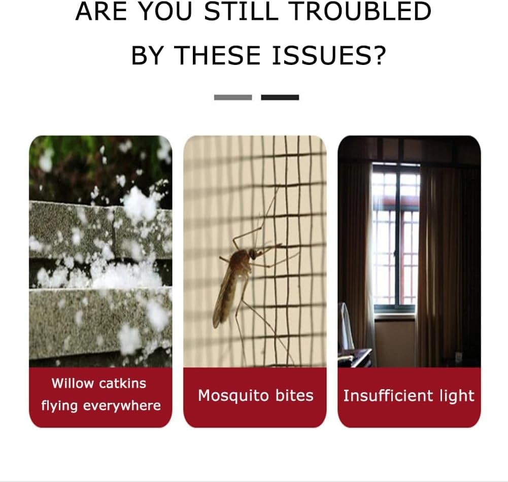 Mosquitera Retráctil para Ventanas - Mosquitera A Medida con Marco De Aluminio, Mecanismo De Cierre Suave Y Tamaños Y Colores Ajustables Protección del Hogar Y Las Mascotas