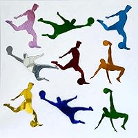 Vista 3 de Confeti jugador de fútbol multicolor – 2 bolsas de media onza (1 oz) #9862 Q01