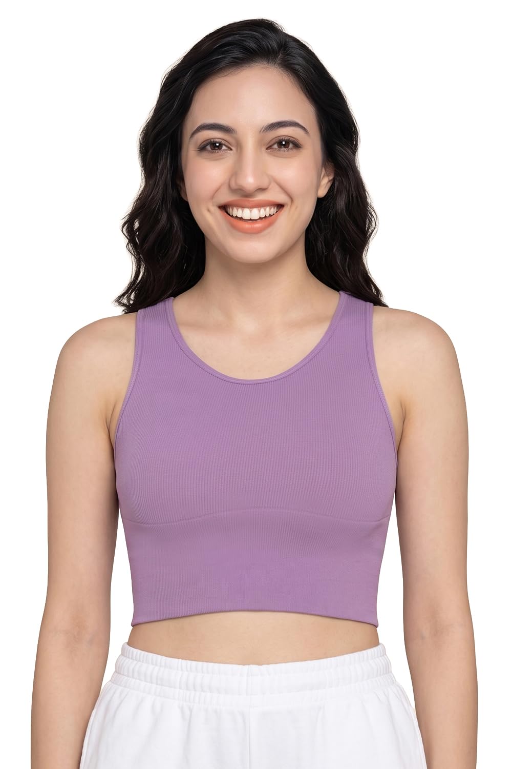 Zelocity Medium Impact Moisture Wicking Sports Bra - Orchid Mist-image-47