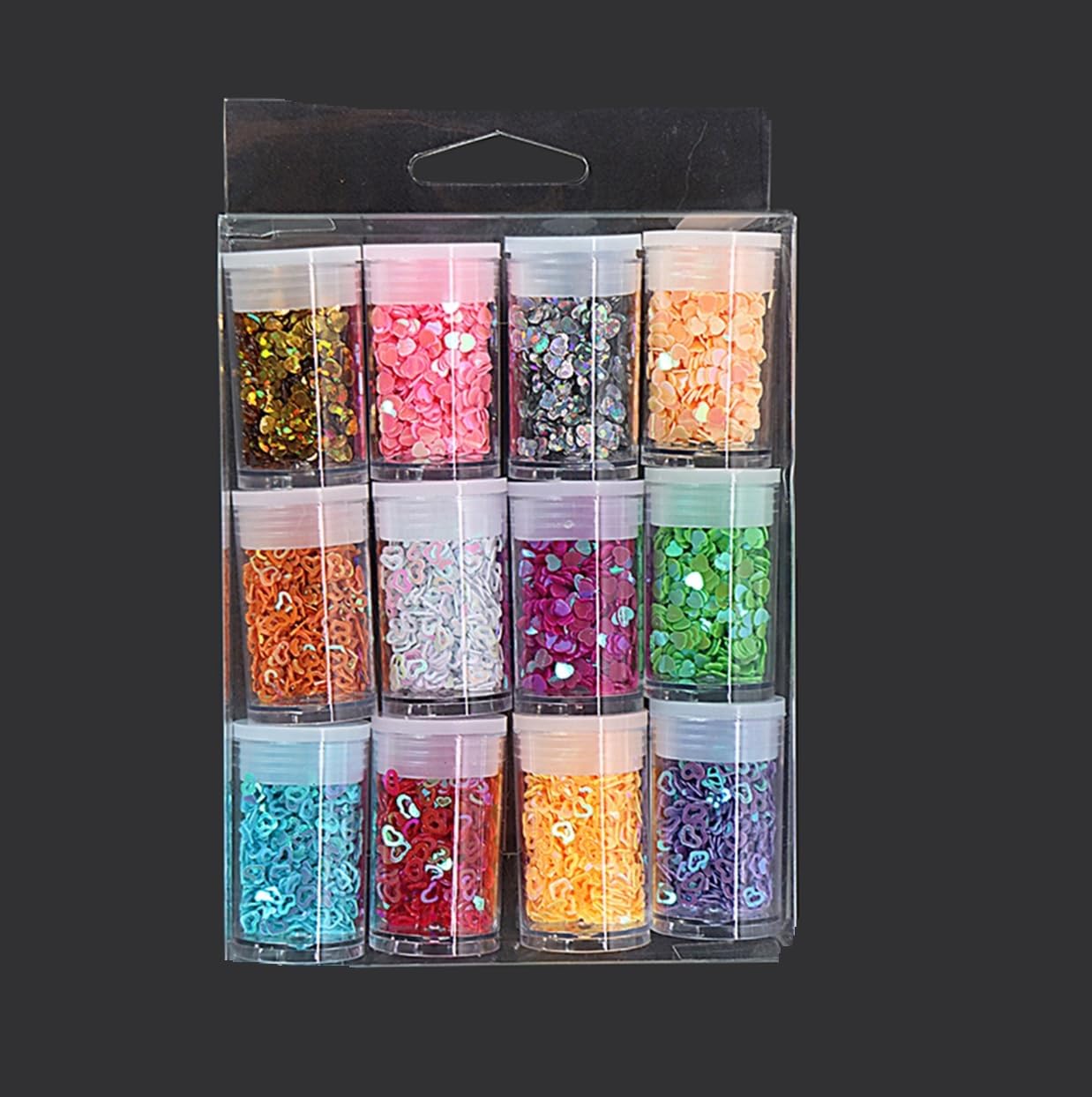 53ARTS Rainbow Chunks Glitter Sequins Set for Epoxy Resin, Arts & Crafts, Jewellery, Decorations, Nail Art, Body Makeup, Face, Slime, Festival Party Decoration