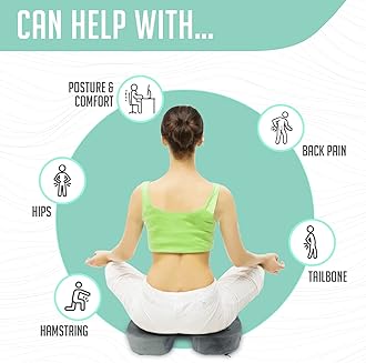 Cushy Tushy Premium Foldable Coccyx Seat Cushion - Tail Bone Pain Relief Cushion for Home Use, Office Chairs, and Car Seats - Sciatica & Lower Back Pain Relief…