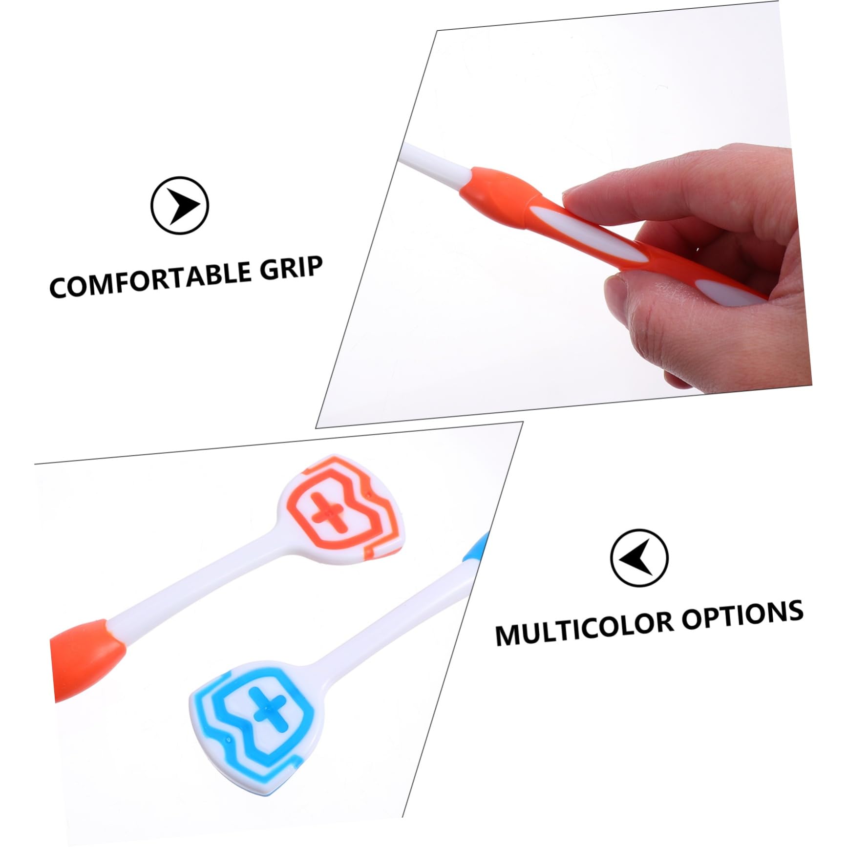 FRCOLOR 3 Set Raschietto Per Lingua Riusabile Con Micro Setole Per Orale Facile Usare E Antiscivolo Per Rimuovere Residui E Odori Dalla Lingua 2 Pezzi*3