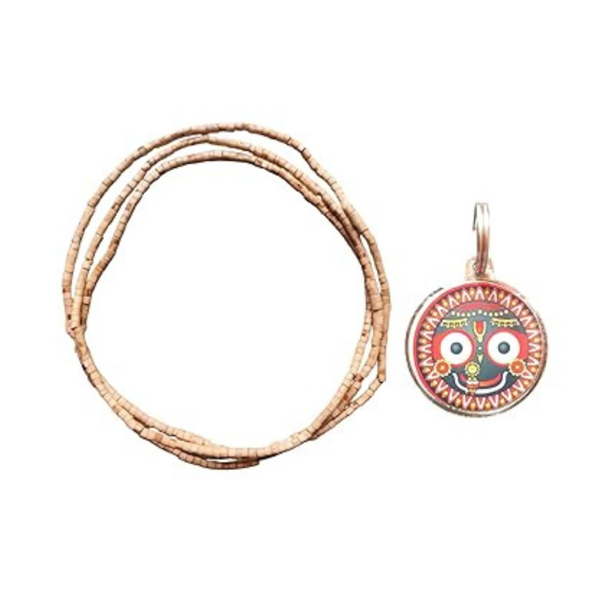 Jagannathji Locket With 3 Round Tulsi Kanthi Mala-Handmade Tulsi Kanthi Mala Iskcon-Puri Jaganath Locket For Men And Women Combo-image-25