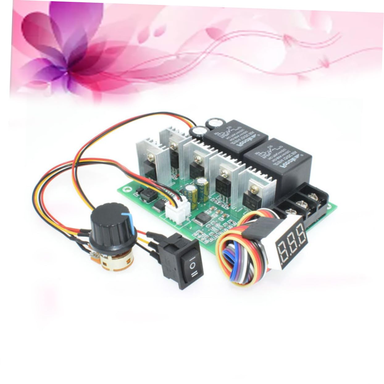 Controlador Pwm para Motor Dc Ajustable Reversible con Alta Eficiencia Ruido Regulador de Velocidad para Motores Pequeños Industriales