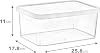 Smartware Set of 4 Stafi Multi-Purpose Lid Box Transparent 4.5 LT - TRANSPARENT, Multi-Purpose Lid Box, For Home-Office-Warehouse, Lid Storage Box