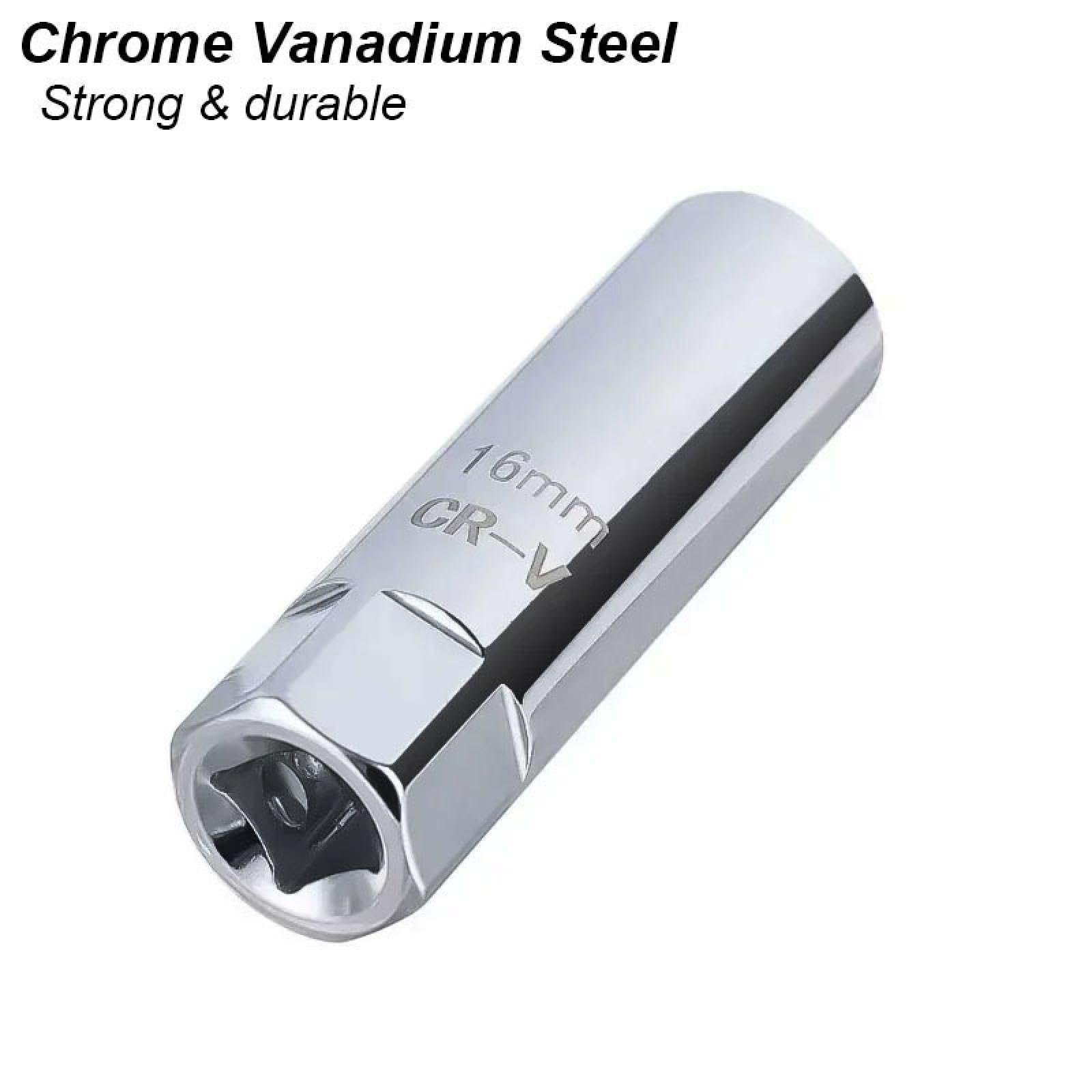 Adaptador de llave de tubo para bujías de 14 a 16 mm, kit de reparación, instalación, reemplazo, torsión, herramienta de extracción magnética, herramienta mecánica para automóviles (llave de bujías