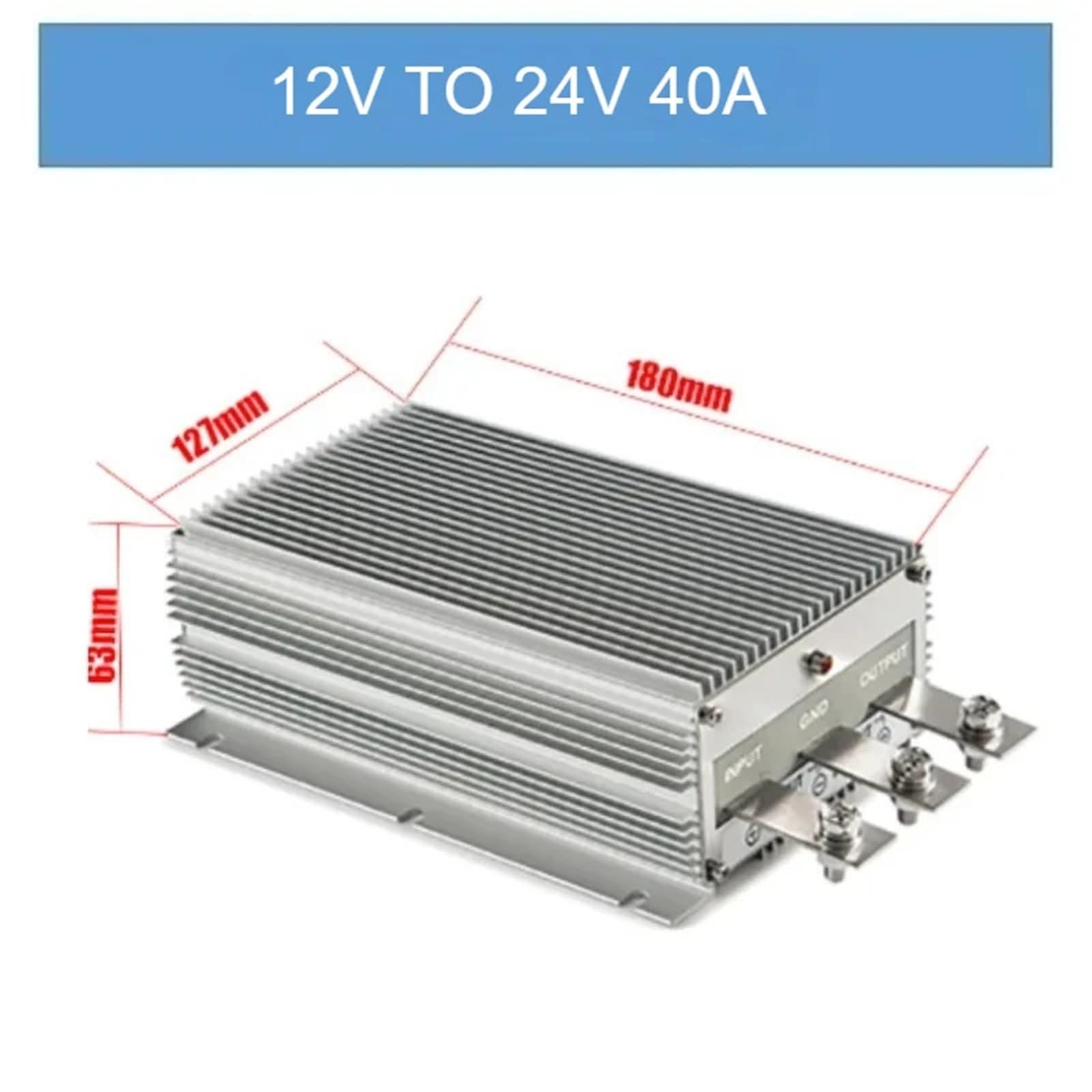 12V to 24V 30A 40A 50A Step Up Boost DC DC Converter Voltage Stabilizer Car Power Supply 12Volt to 24Volt Boost Regulator(12V to 24V 40A)
