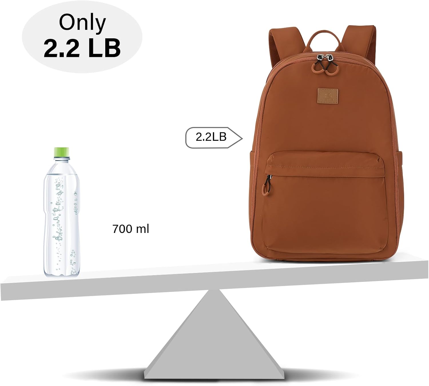 Hanke 30L Travel Backpack for Women, Expandable Carry On Backpack for Airplanes, Personal Item Travel Bag Fits 15.6 Inch,Water Resistant Weekender Daypack, Caramel - Image 4