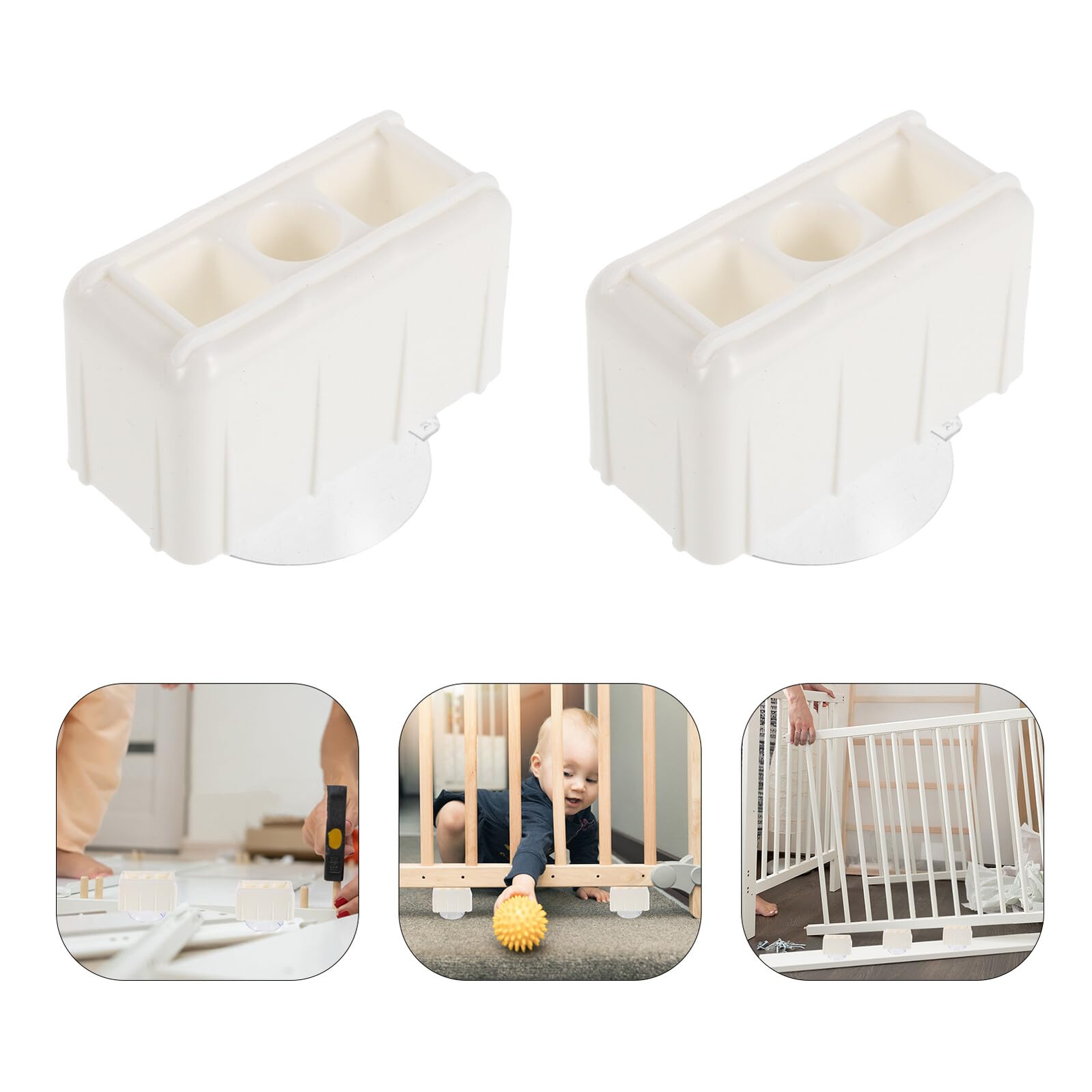 Lot de 5 Clips de Base pour Parc Bébé en Plastique Supports Stabilisateurs D’Angle pour Barrières de Sécurité Ancrages pour Poteaux Accessoires pour Mobilier Chambre Garçon et