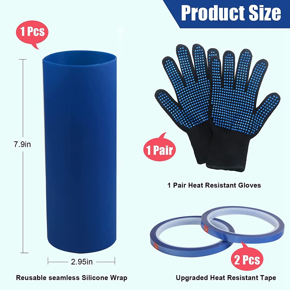 Sublimazione spazi Vuoti, bagni in Silicone, Set Colline per Tazze di Sublimazione, 20 Oz, Involucri Invece di Carta termoretraibile nel Forno