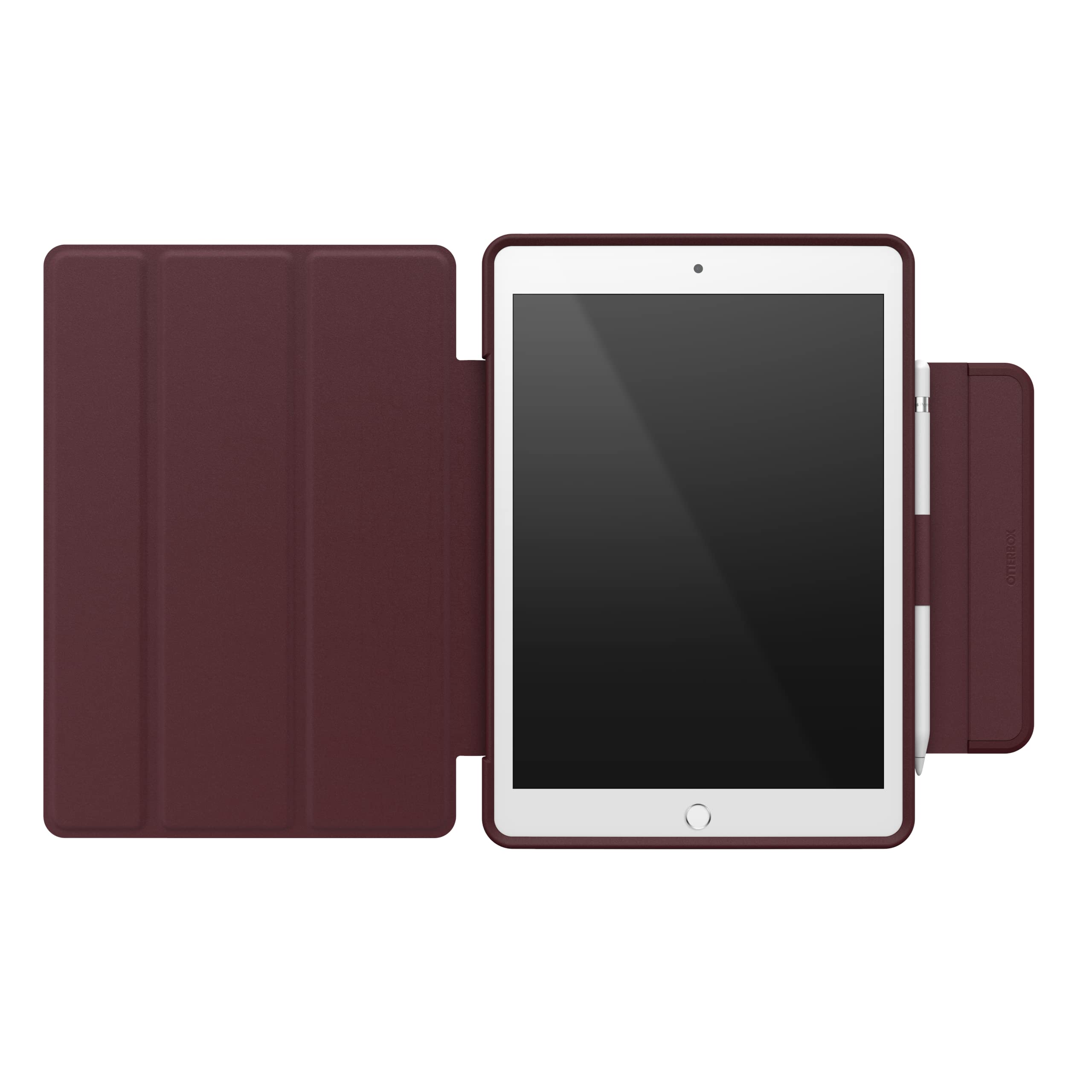 Cover OtterBox Folio Case per iPad (9th/8th/7th), antishock e cadute, ultra sottile, custodia Folio protettiva, Ripe Burgundy