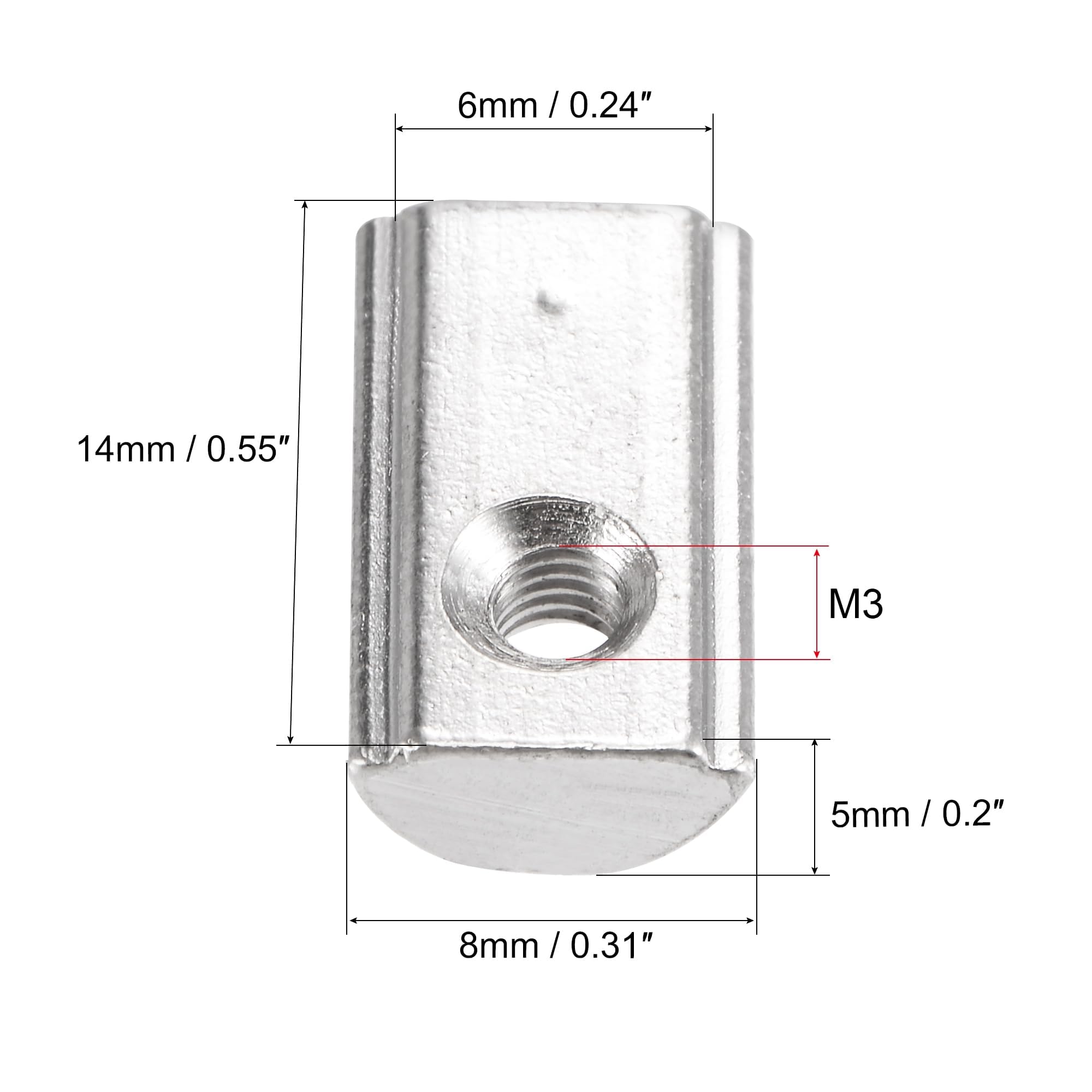 TA-VIGOR M3 T Slot Nuts Roll-in Spring T-Nuts - Image 3