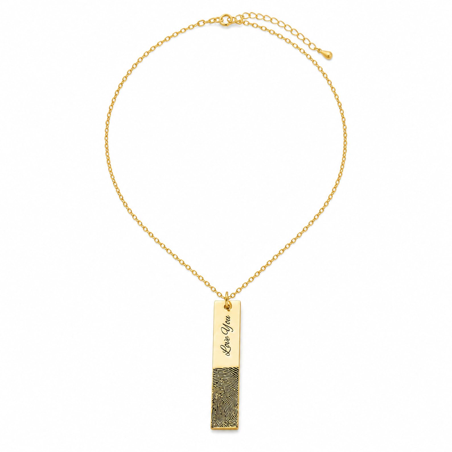 Vertical barra Collar plata de ley 925 a medida huella dactilar Collar recuerdo a medida huella dactilar recuerdo para abuelo abuela hecho a mano Día de la Madre
