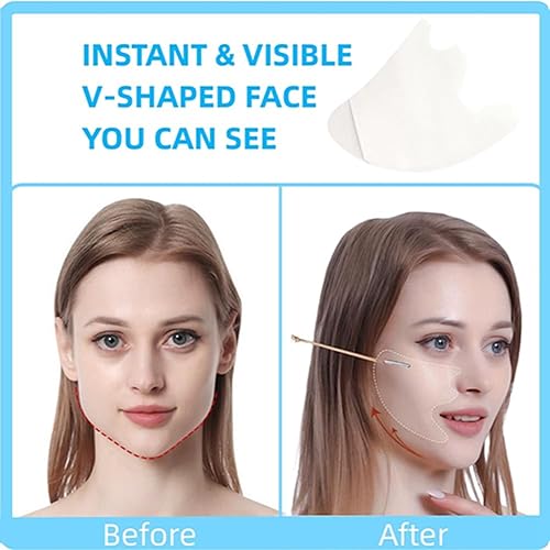 Miniatura 3 de Cinta de estiramiento facial invisible, cinta invisible de estiramiento facial y bandas en forma de V, herramientas faciales para arrugas y líneas