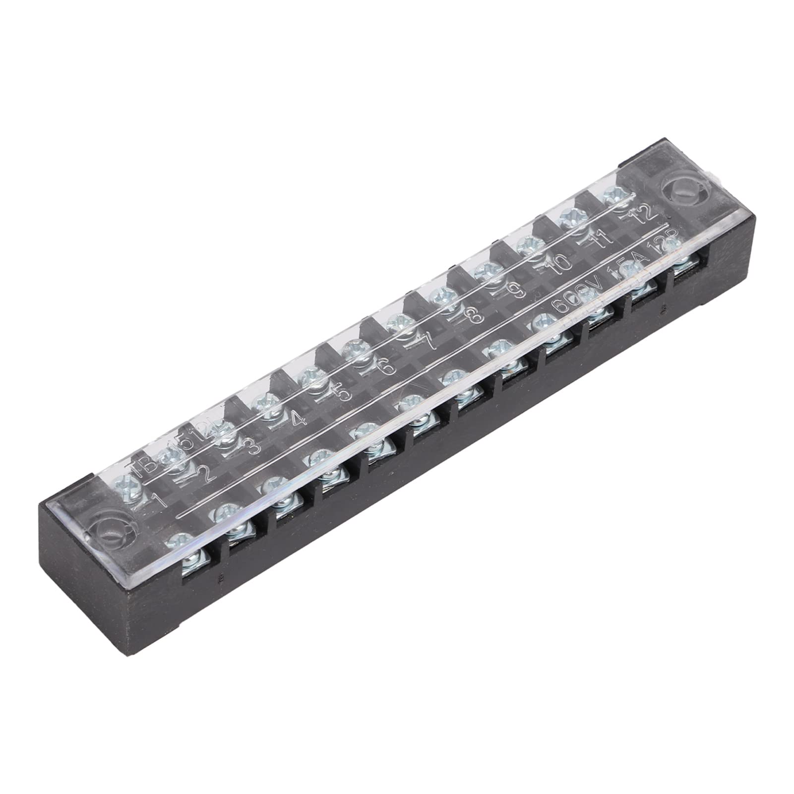Fafeicy 15A 600V Klemmenverteilerblock, 12 Sektionen Verzinkte