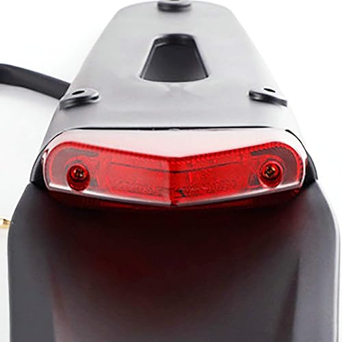 Miniatura 4 de Yibid Lámpara de freno LED universal con montaje en guardabarros trasero para Honda XR250 XR400 XR650 Yamaha, motocicleta todoterreno personalizada