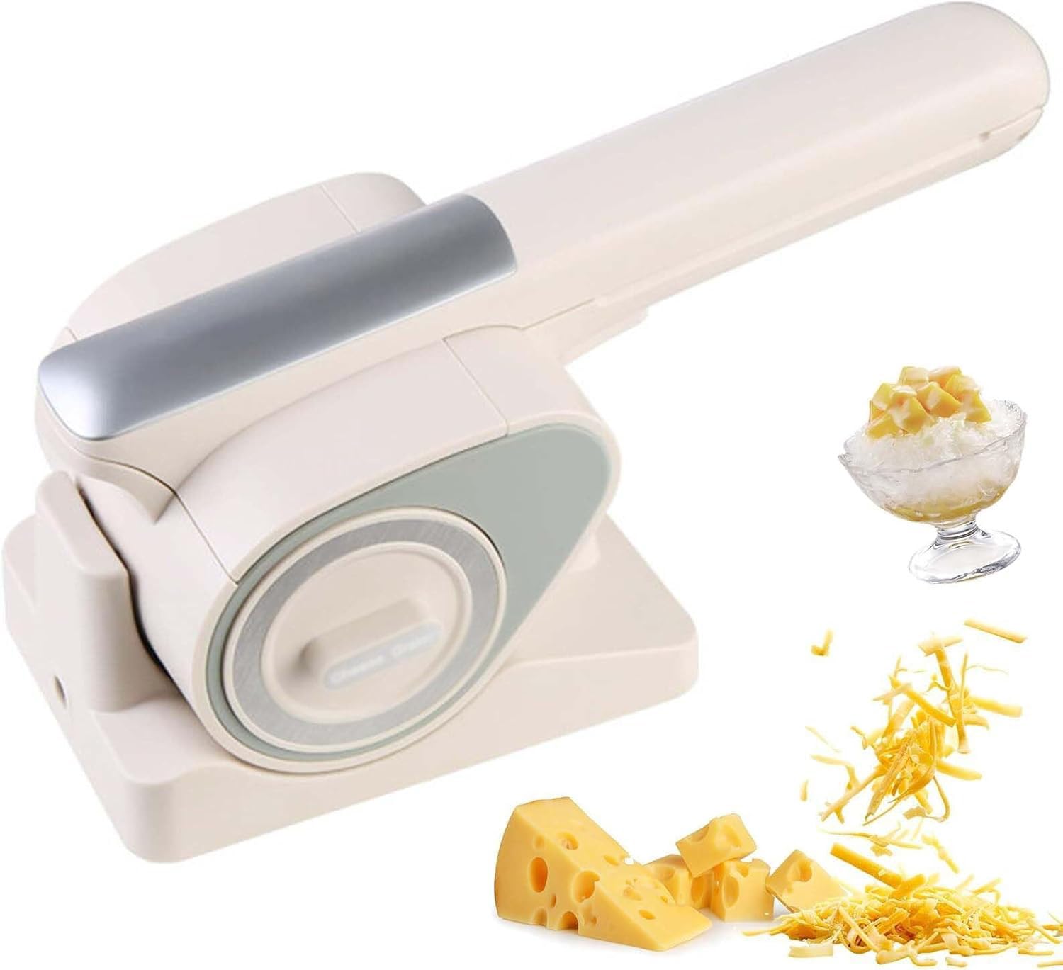 XNXYSMKJ Rechargeable Cordless Electric Cheese Grater - Automatic Rotary Slicer for Cheese,Vegetables - Handheld Shredder with Interchangeable Drums