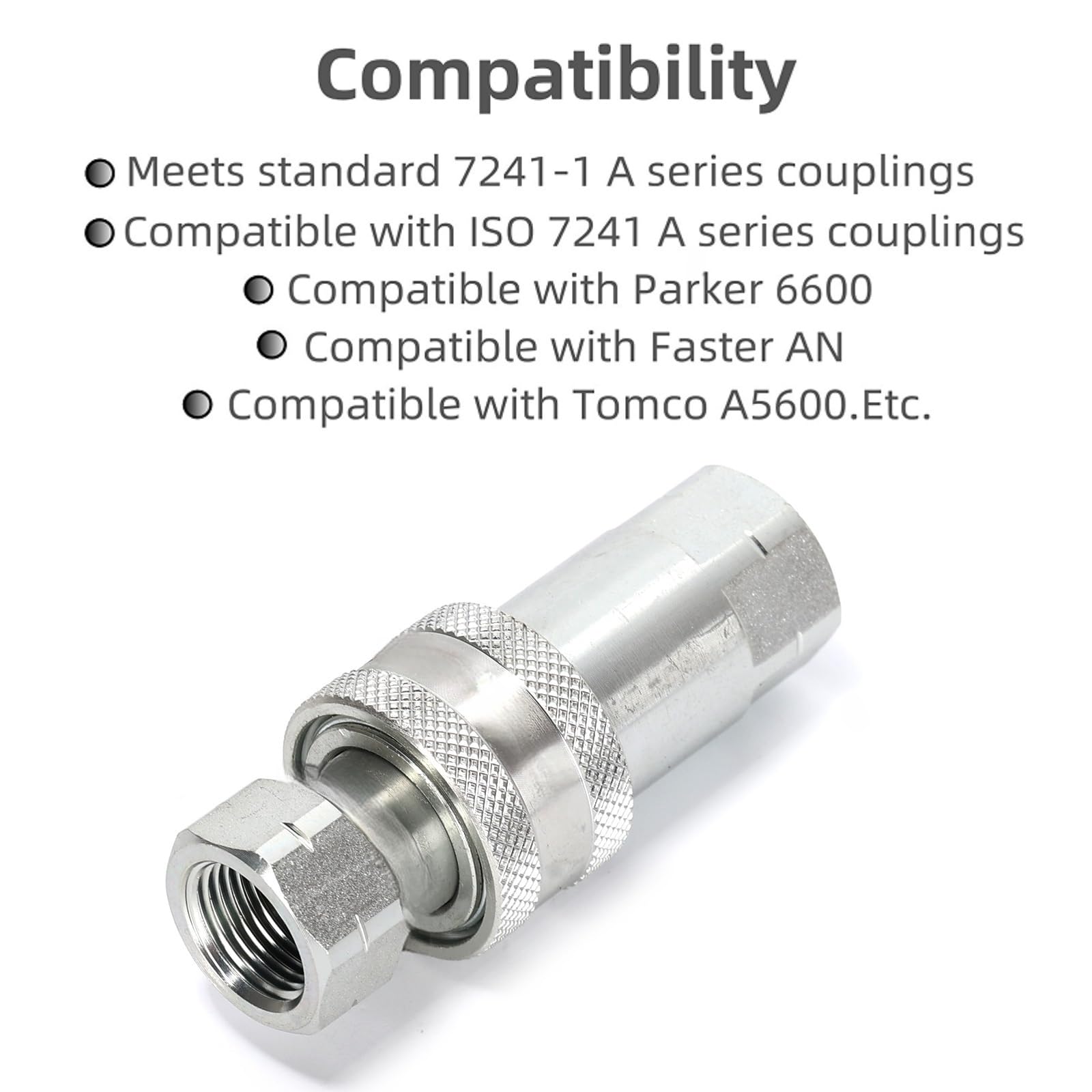 1Set Conjunto De Acoplador De Conexión Rápida Hidráulica NPT 3/8 Adaptador De Enchufe De Montaje De Tubería Hembra Adecuado Para Equipos Forestales Y Agrícolas De Construcción