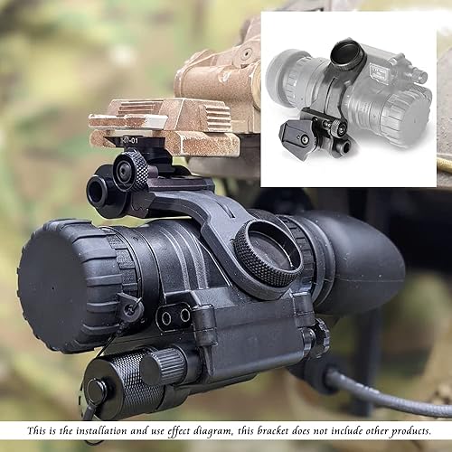 Miniatura 5 de E.T Dragon Gafas de visión nocturna NVG Mount PVS 14 J Arm Metal Casco Mount Rhino Mount Compatible con todos los modelos de PVS14