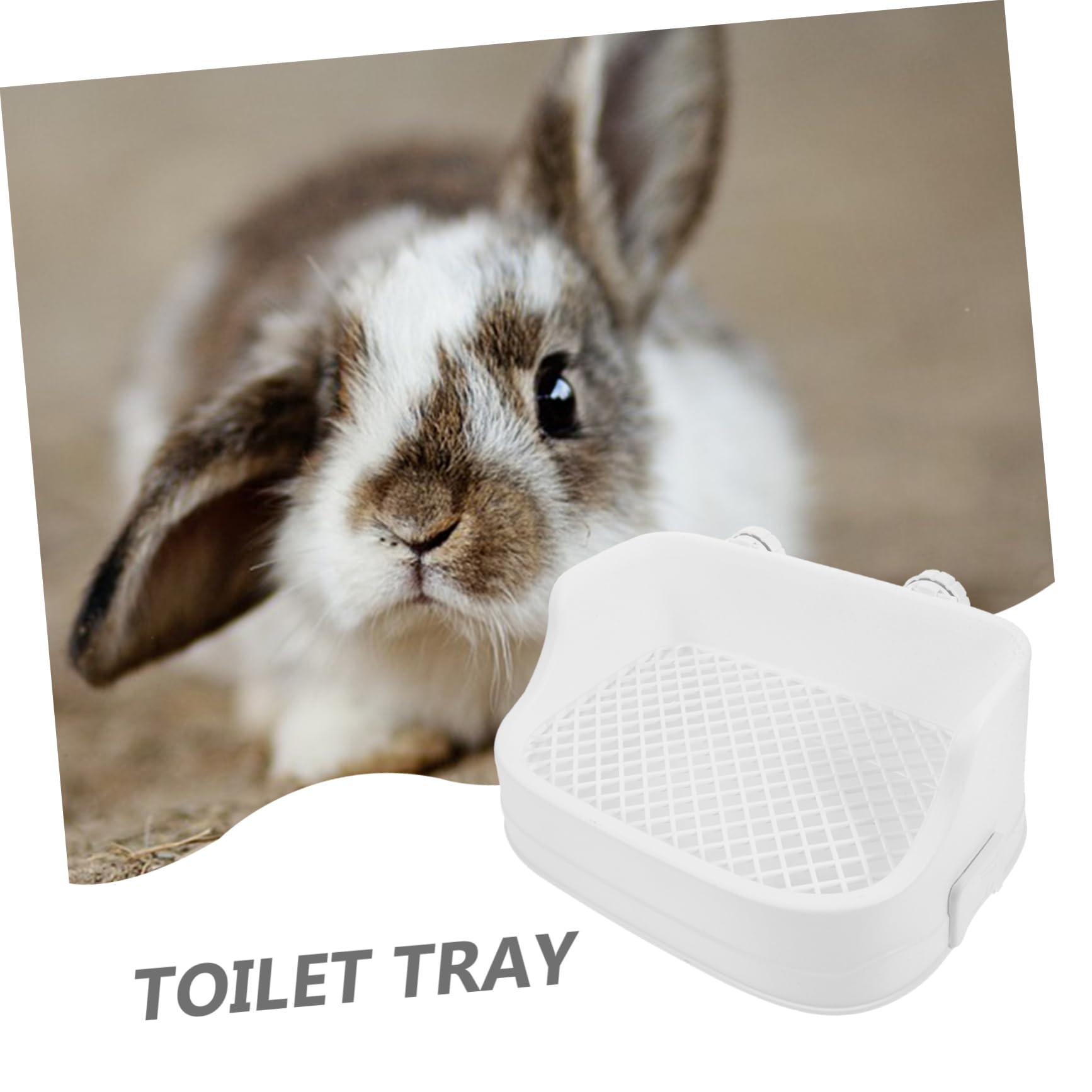Toilette Einfache Kunststoff Kaninchen mit Rechteckigem aus Design Herausnehmbarem Boden Stilvolle Reinigung zu Haustier Toilette für Hause für Hamster und Kleine Tiere