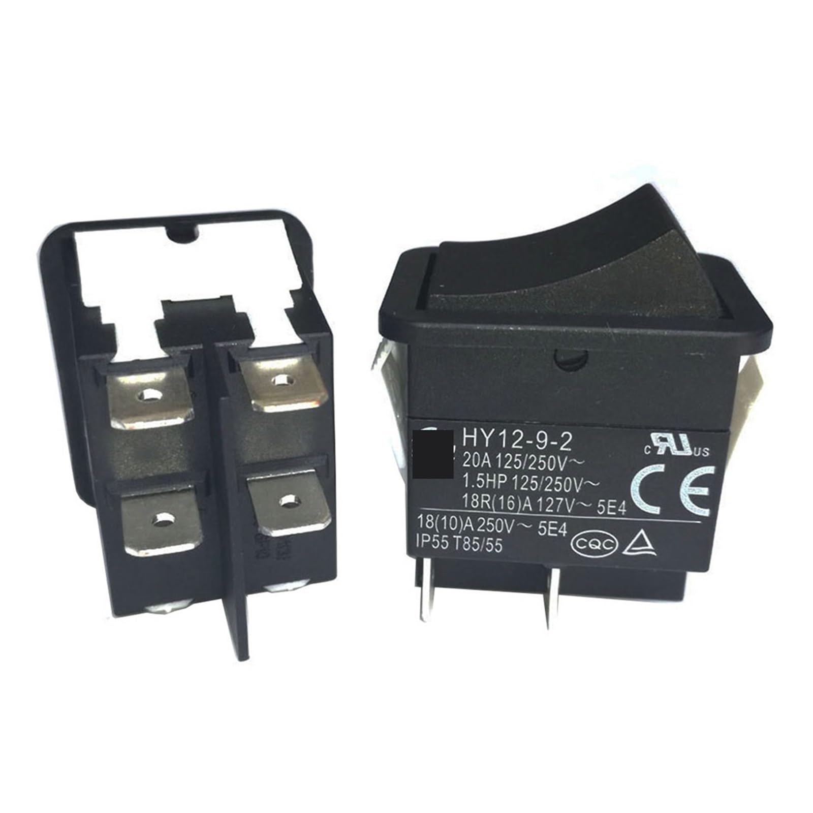 Interruptor basculante HY12-9-2 de encendido y apagado for máquina de soldar, 4 pines, 20 A, 125/250 V, paquete de 2