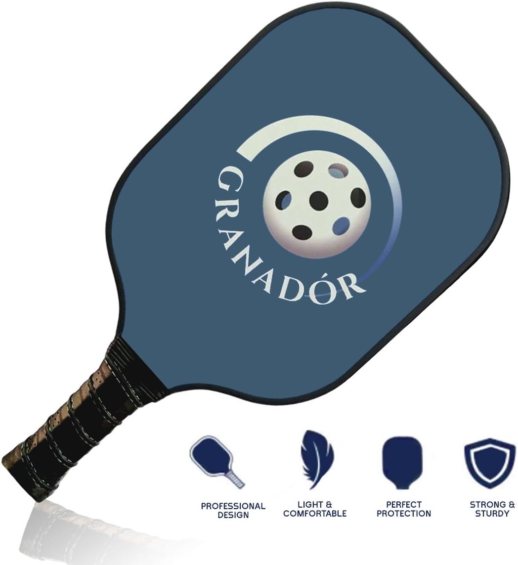 Granador Graphite Pickleball Paddle with Neoprene Cover - USAPA Approved - Large Sweetspot for Enhanced Play - Double Bonded Handle, Edge Guard & Aluminum Honeycomb Inner