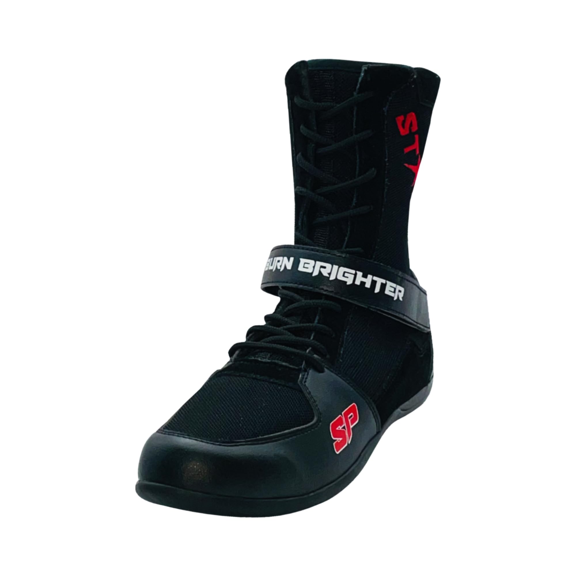 Starpro Superior Boxschuhe Wrestling Schuhe - MMA Muay Thai Kickboxen Sparring Boxers Trainers Kampfsport Schuhe Bodybuilding Boxen Stiefel Sport | Athletik Gummisohle Kletterschuhe Schwarz und Weiß