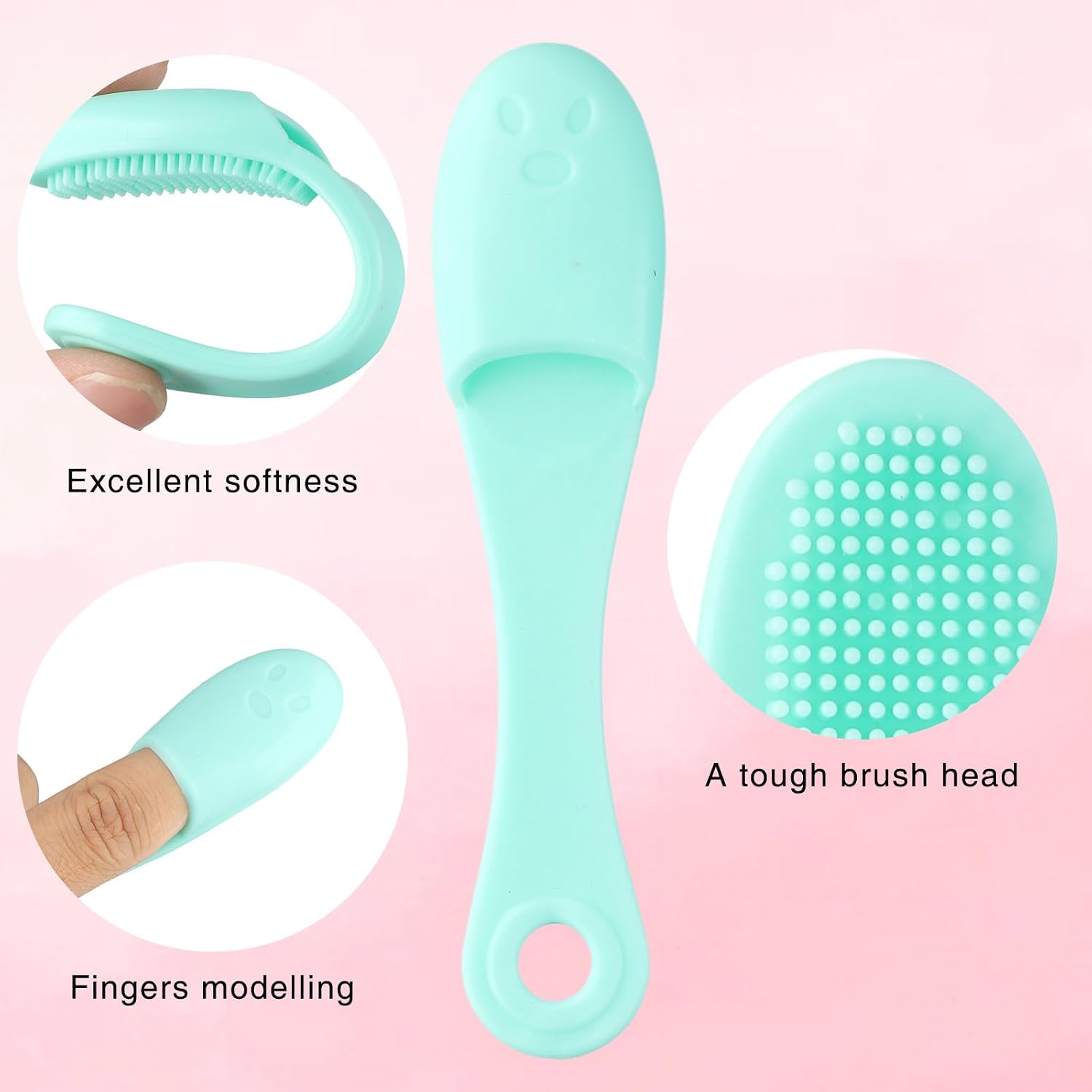 8 Pack Pore Brush for Face, Nose Scrubber for Removing Blackhead, Silicone Manual Facial Scrubber