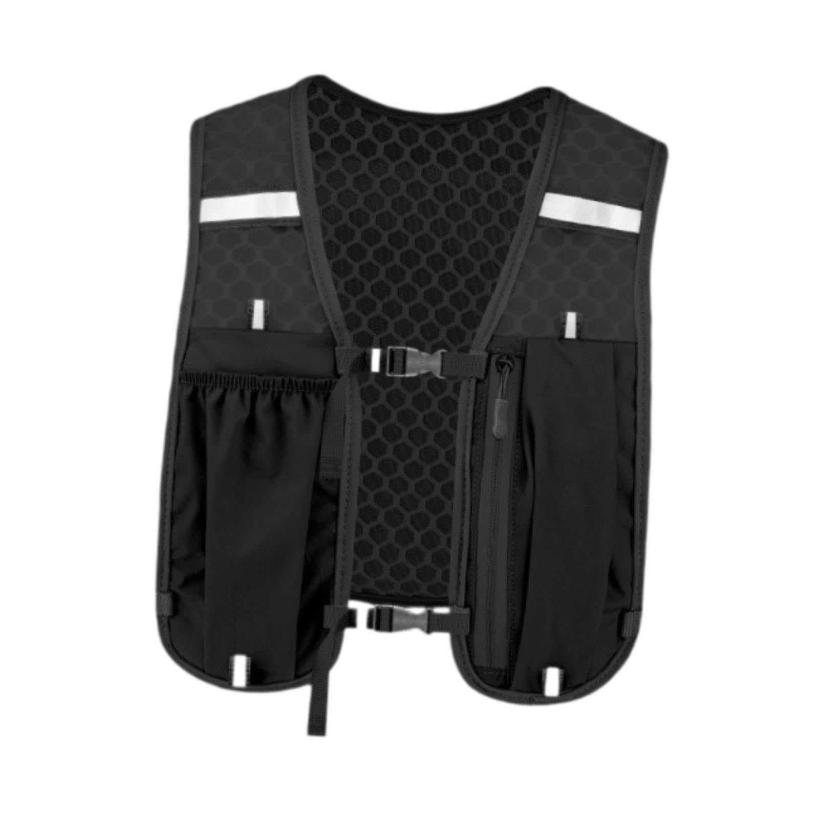 THE STYLE SUTRA Running Hydration Vest Runner Rucksack Water Pack for Biking Outdoor Jogging Black-image-4
