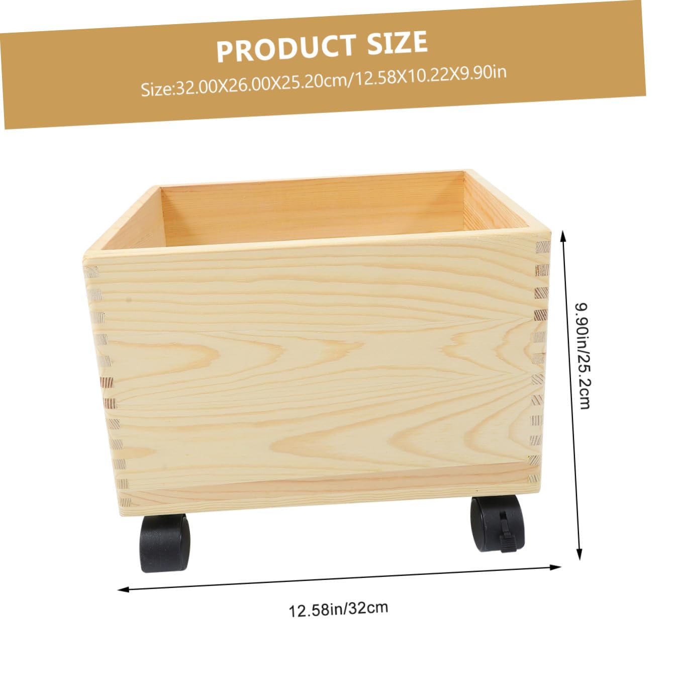 OSALADI Caja de Almacenamiento de Madera Ruedas Hogar | Gran Capacidad, Estructura Abs, Uso Portátil, Acabado Decorativo y Práctico para Organización Diaria