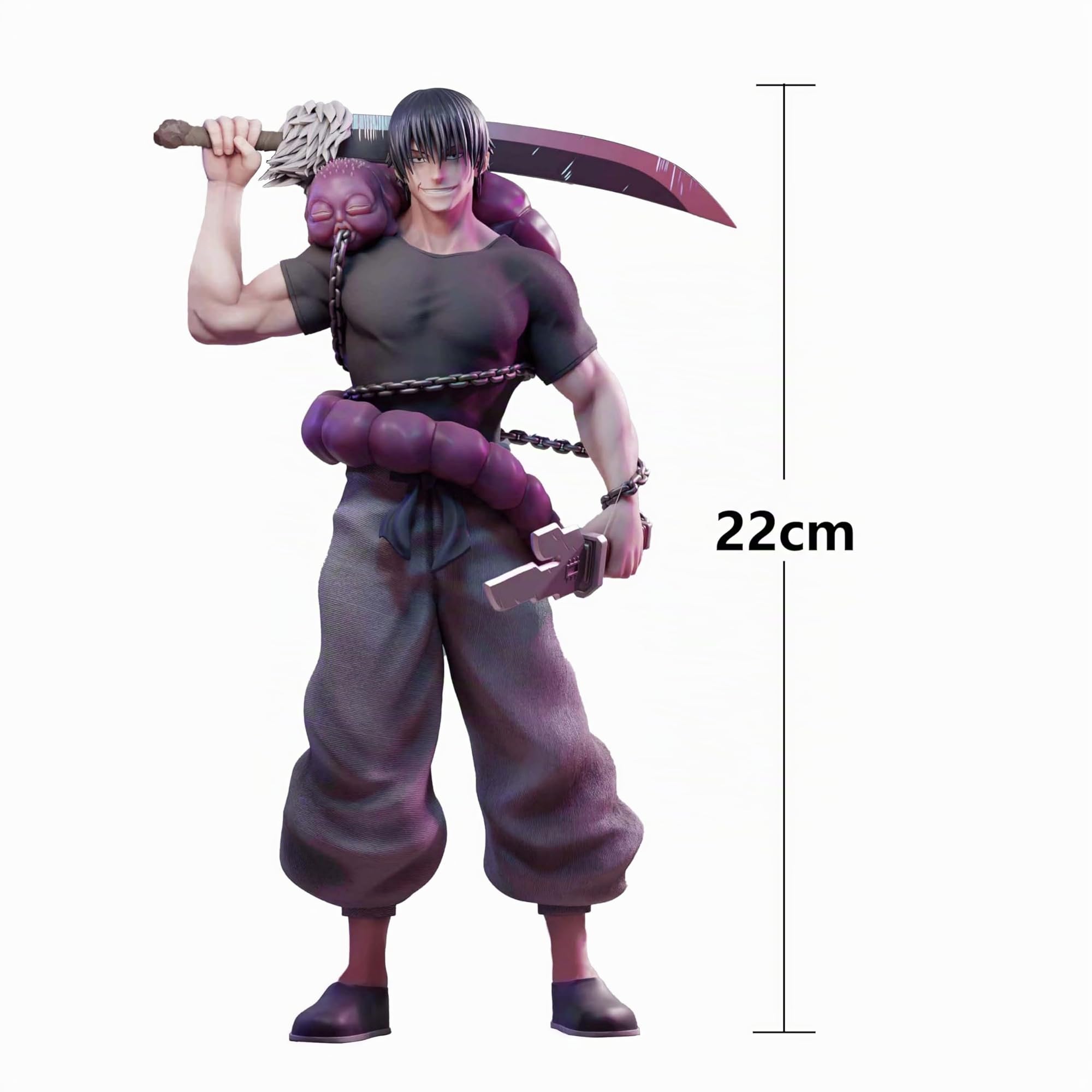 Figura JJK Toji Fushiguro, 22cm Fushiguro Toji Figura de Anime de Acción PVC Modelo de Estatua de Personaje para Escritorio Decoración Artículos de Colección para Fans