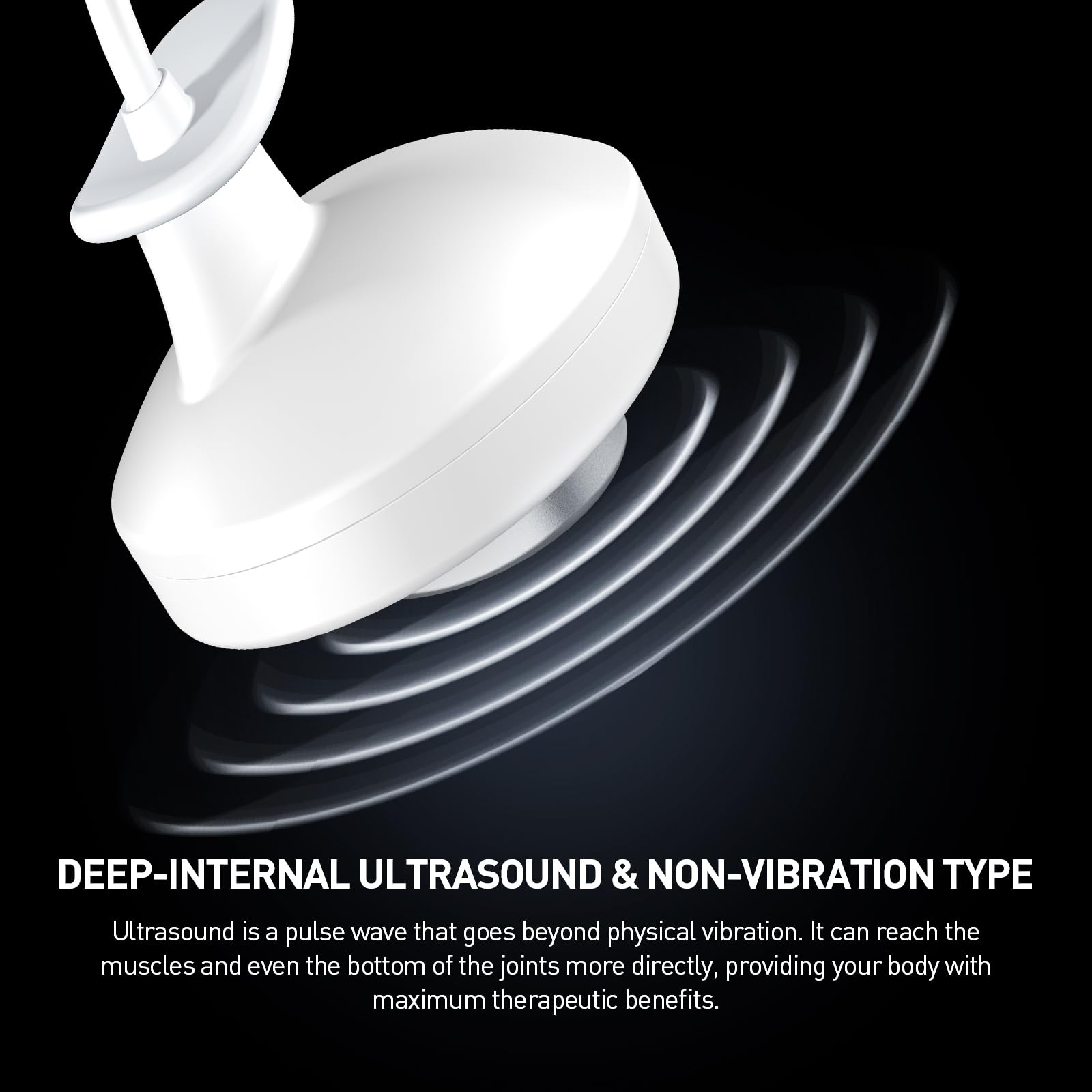 Macchina per Terapia ad Ultrasuoni, Dispositivo Portatile per Massaggi per Alleviare il Dolore Muscolare e Articolare, Ingranaggi di Regolazione a 3 Livelli Massaggiatore ad Ultrasuoni per (Bianco 03)