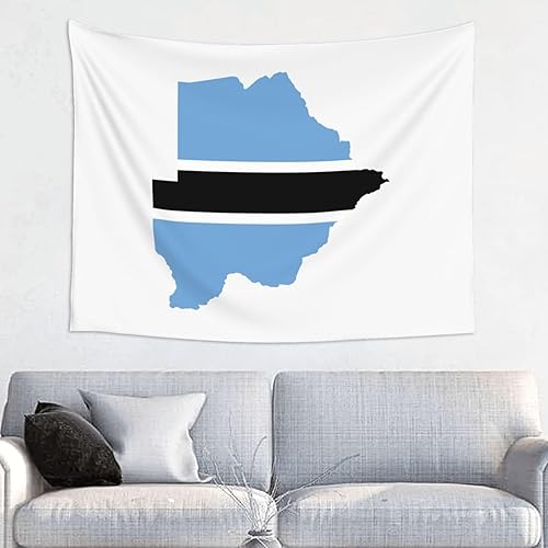 POOEDSO Botswana - Tapiz de mapa de terreno de 29 x 37 pulgadas para colgar en la pared para el hogar, sala de estar, dormitorio, decoración de