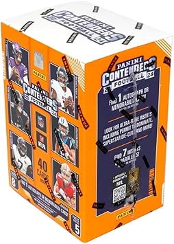 202425 Panini Contenders NFL Football Blaster Box Official Trading Cards Includes Blaster-Exclusive Parallels, Rookie Tickets & Inserts Sealed Retail Box