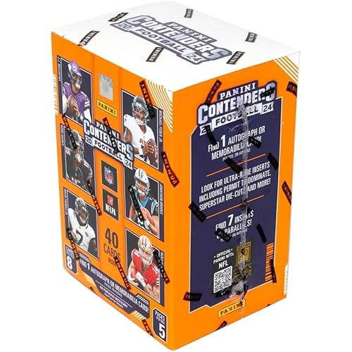 2024–25 Panini Contenders NFL Football Blaster Box – Official Trading Cards – Includes Blaster-Exclusive Parallels, Rookie Tickets & Inserts – Sealed Retail Box