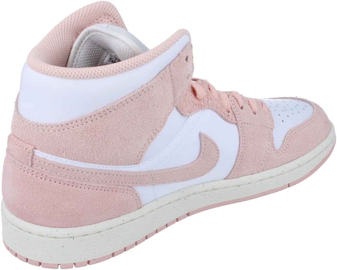 Jordan Men's 1 Mid SE White/Legend Pink-Sail (FN5215 161) - 11.5