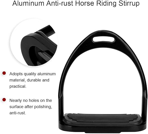 Miniatura 3 de ViaGasaFamido 1 par de estribos para montar a caballo, estribos de seguridad de fundición de aluminio, estribos ecuestres antideslizantes para