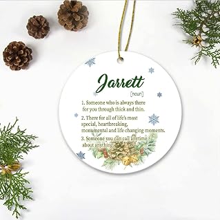 Best Friend Christmas Gift For Jarrett Ornament - Christmas Ornaments Decorations for Christmas Tree 2021 With Name Jarrett Ornament 3 Inch Plastic Flat