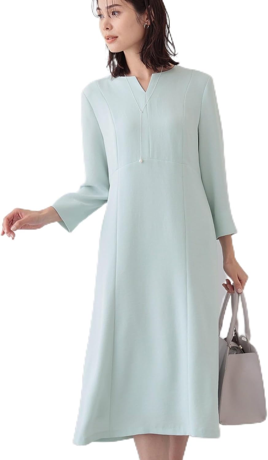 Chico フリル配色ドッキングワンピース まよコラパーティー Chico フリル配色ドッキングワンピース まよコラパーティー