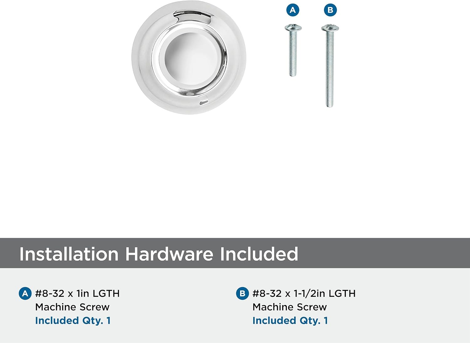 Amerock BP5370026 | Polished Chrome Cabinet Knob | 1-3/16 inch (30mm) Diameter Drawer Knob | Kane | Furniture Hardware